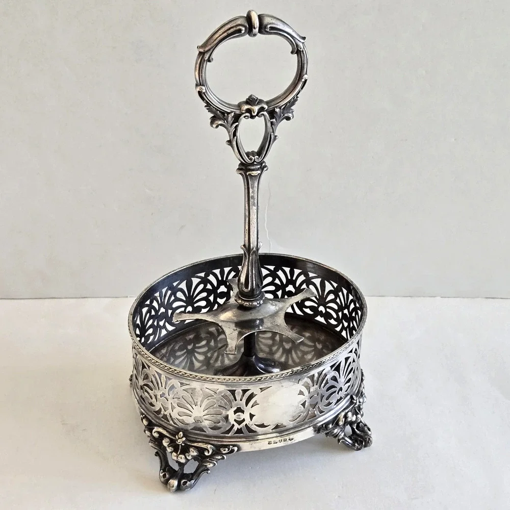 Antique Silver Plated Cruet Holder Ornate Victorian James Dixon & Sons England - Picture 4 of 13